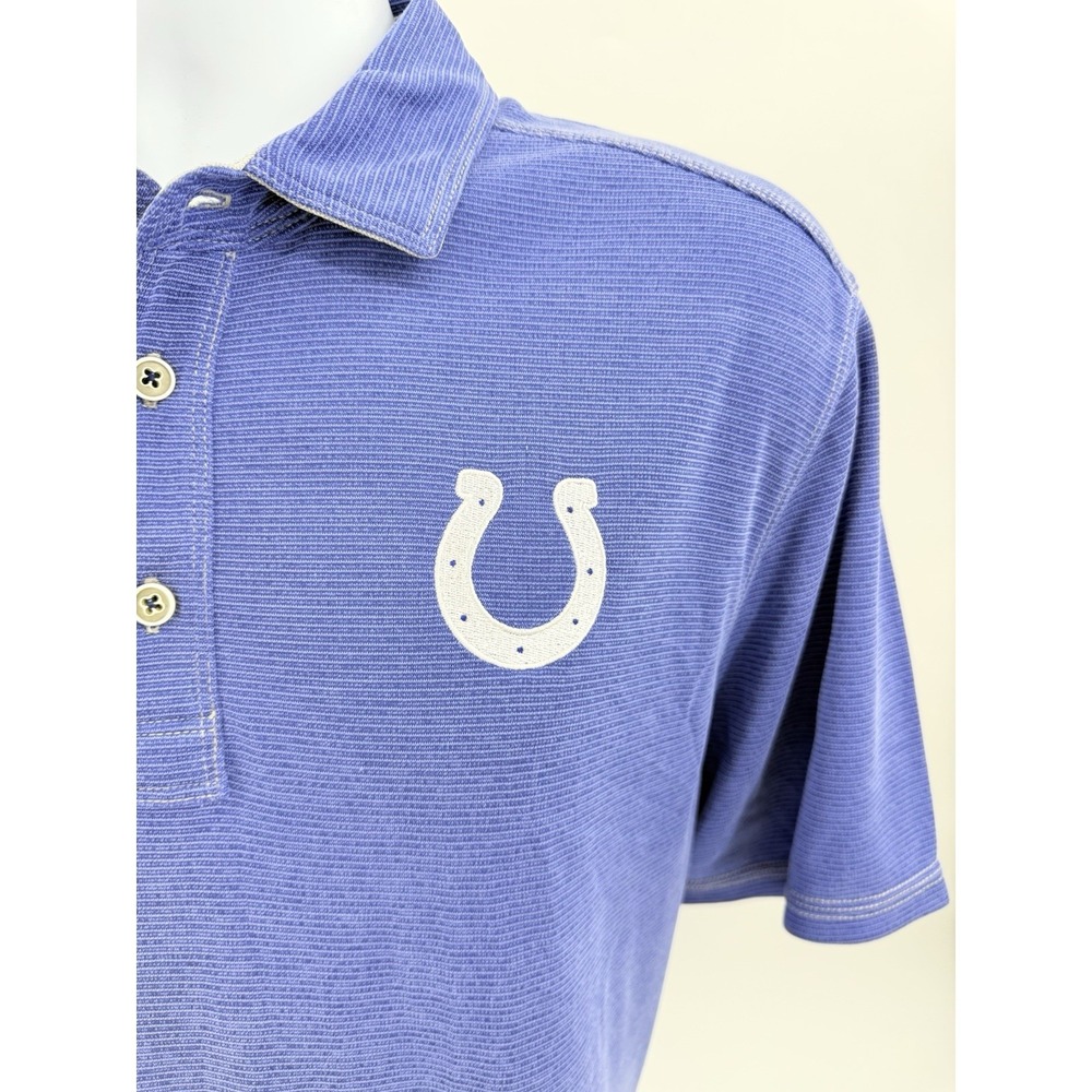 Tommy Bahama Indianapolis Colts Blue Polo Shirt Embroidered Logo Men's Large L - Picture 6 of 12
